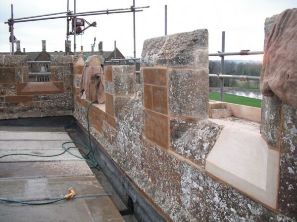 Broughton Castle Entrance stone work 2