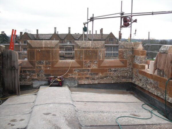 Broughton Castle Entrance stone work