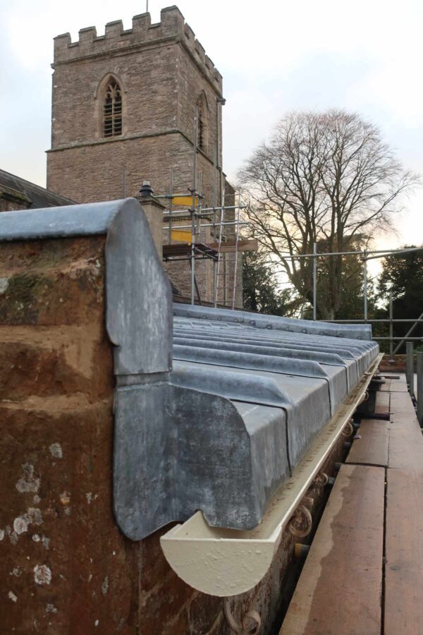Lead roof corner